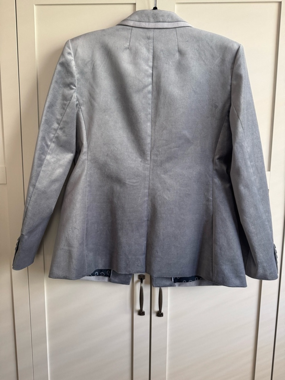 J. Crew Madelyn Blazer in Velvet Size 10 in Slate Blue - Picture 4 of 5